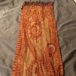 Orange cashmere scarf